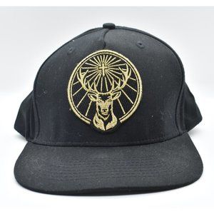 Jagermeister Hat Adult OSFM Black Adjustable Snapback Stag Logo Cap